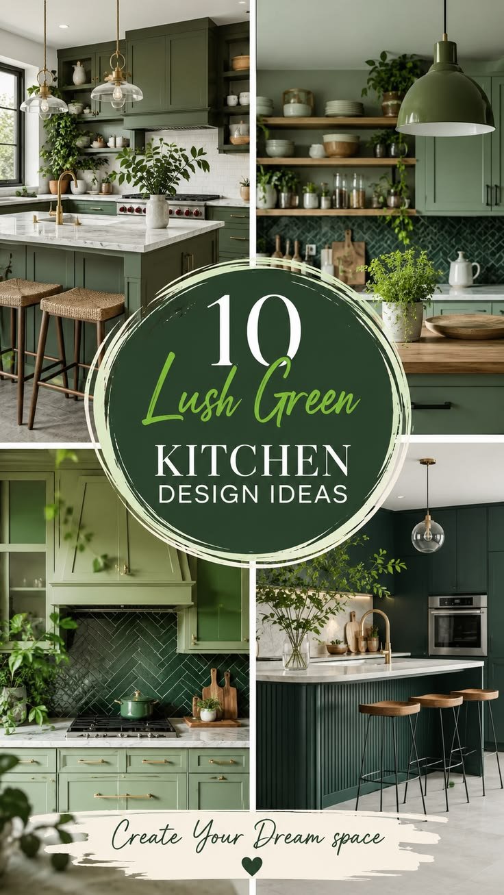 Lush Green Kitchen Design Ideas